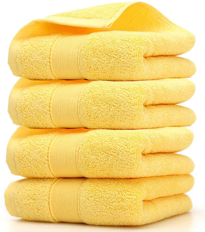 Pure Cotton Hand Towels Set of 4 Soft Extra Thicked Highly Absorbent 4