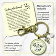thumbnail image 2 of He Restores My Soul Psalm 23 Gutsy Goodness Bronze Keychain Faith Inspired Charm Jewelry For Women, 2 of 8
