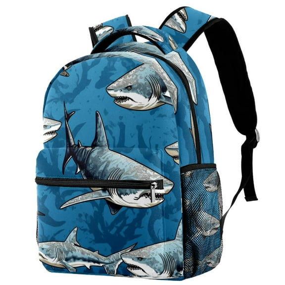 Lightweight Backpack Shark School Bag Travel Laptop Daypack for Men Women Casual Rucksack