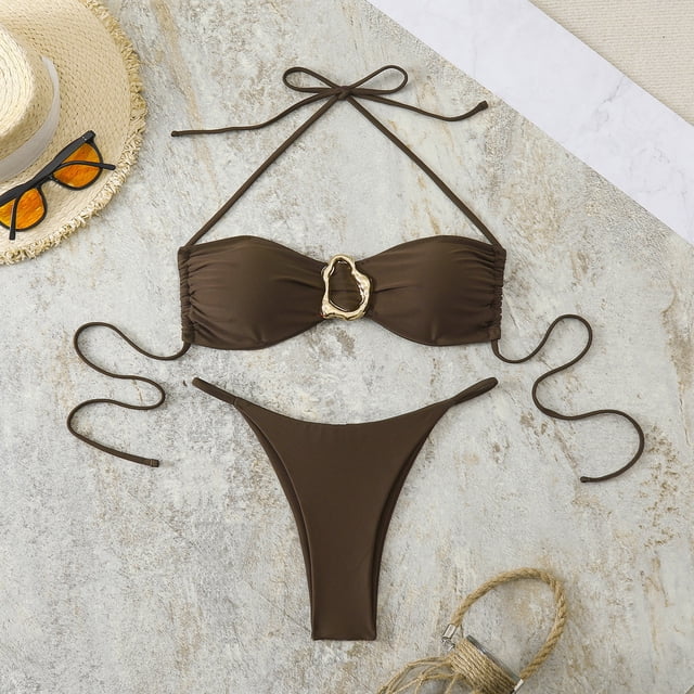 Traje de baño tankini para mujer con tirantes ajustables y abertura en los hombros, traje de baño de dos piezas para mujer, trajes de baño tankini para mujer, traje de baño de 2 piezas para mujer, tra