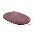 thumbnail image 3 of Cateissary Alfombrilla antideslizante para baño, alfombra para puerta ovalada de terciopelo ártico, absorbente y resistente al desgaste, alfombrilla Juegos de accesorios de baño gris violeta Cateissary HA0065-06, 3 of 6