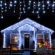 thumbnail image 2 of Guirnalda de luces navideñas para exteriores, guirnalda de luces LED con forma de carámbano de 4 m y 20 m, para decoración de Año Nuevo, 2 of 5