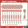 thumbnail image 5 of 36 PCS Christmas Wooden Candy Ornaments, Lollipop Candy Cane Decor for Christmas, Christmas Wood Candy Hanging Ornaments, Wooden Peppermint Decor Christmas Tree Wood Cutouts, Christmas Party Supplies, 5 of 6