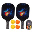 thumbnail image 2 of Set de Paletas de Pickleball, Ergonímico 2 Raquetas de Pickleball Set absorción de Sudor absorción de Agarre de Agarre 4 Bolas para Abrenamiento, 2 of 7