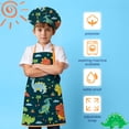 thumbnail image 4 of Delantal SANDJEST Dinosaur Kid para niños con bolsillo y gorro de chef, 4 of 7