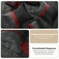 thumbnail image 4 of Nanshing Corell 7 Piece Contemporary Comforter Set, Black/Red, Full, 4 of 5