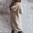 thumbnail image 6 of Womens Clothes Womens Long Hooded Cardigan Sweaters Lightweight Long Sleeve Solid Knit Sweaters Coat Casual Warm Comfy Fall Outwear, 6 of 6