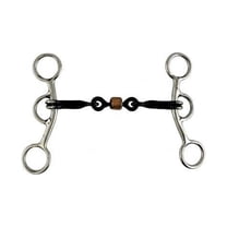 Showman Stainless Steel Junior Cow Horse Bit w/ 5" 3-Piece Sweet Iron Snaffle Mouth