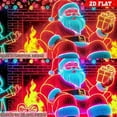 thumbnail image 3 of 16x7FT UV Activated Christmas Santa Garage Door Cover Banner, Glows in Dark 2D Flat Holiday Garage Door Covers with Cartoon Santa and Elf, Xmas Outdoor Indoor Party Decoration, 3 of 8
