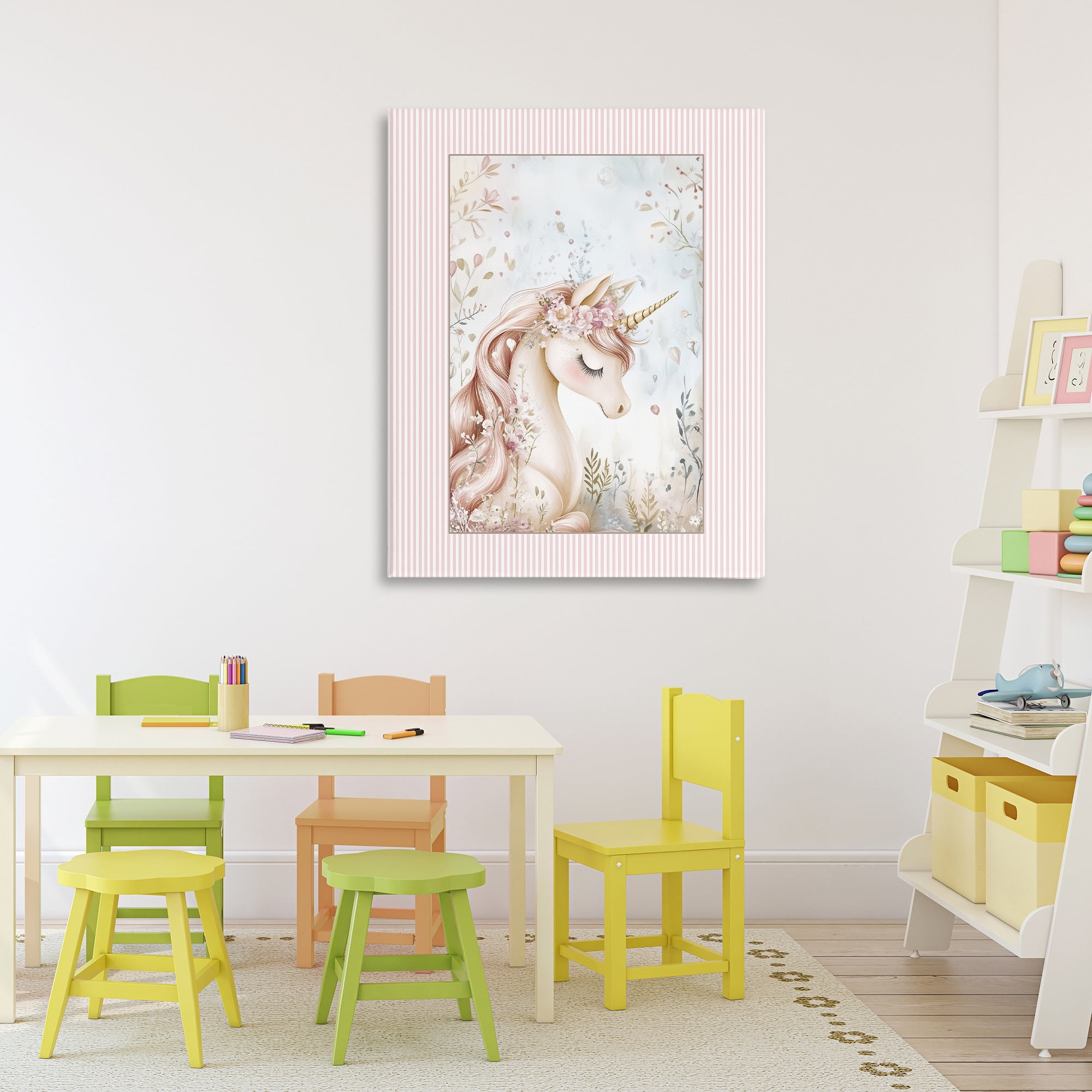 Stupell Industries Enchanted Dreams Unicorn Canvas Wall Art, design by Christine Simpson Art