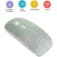 thumbnail image 3 of Bling Dazzling Rechargeable 2.4GHz Wireless Mouse Covered with Rhinestone Crystal, Slim Mouse with USB Receiver, Compatible with Notebook, PC, Laptop, Computer, MacBook,Great Gift idea for Her, 3 of 7