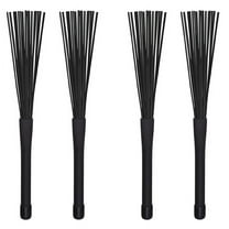 2 Pair Jazz Drum Brushes Retractable Drum Sticks 32 cm Black