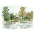 thumbnail image 2 of Harper, Ethan 14x12 Gold Ornate Wood Framed with Double Matting Museum Art Print Titled - Wooded Stream I, 2 of 4