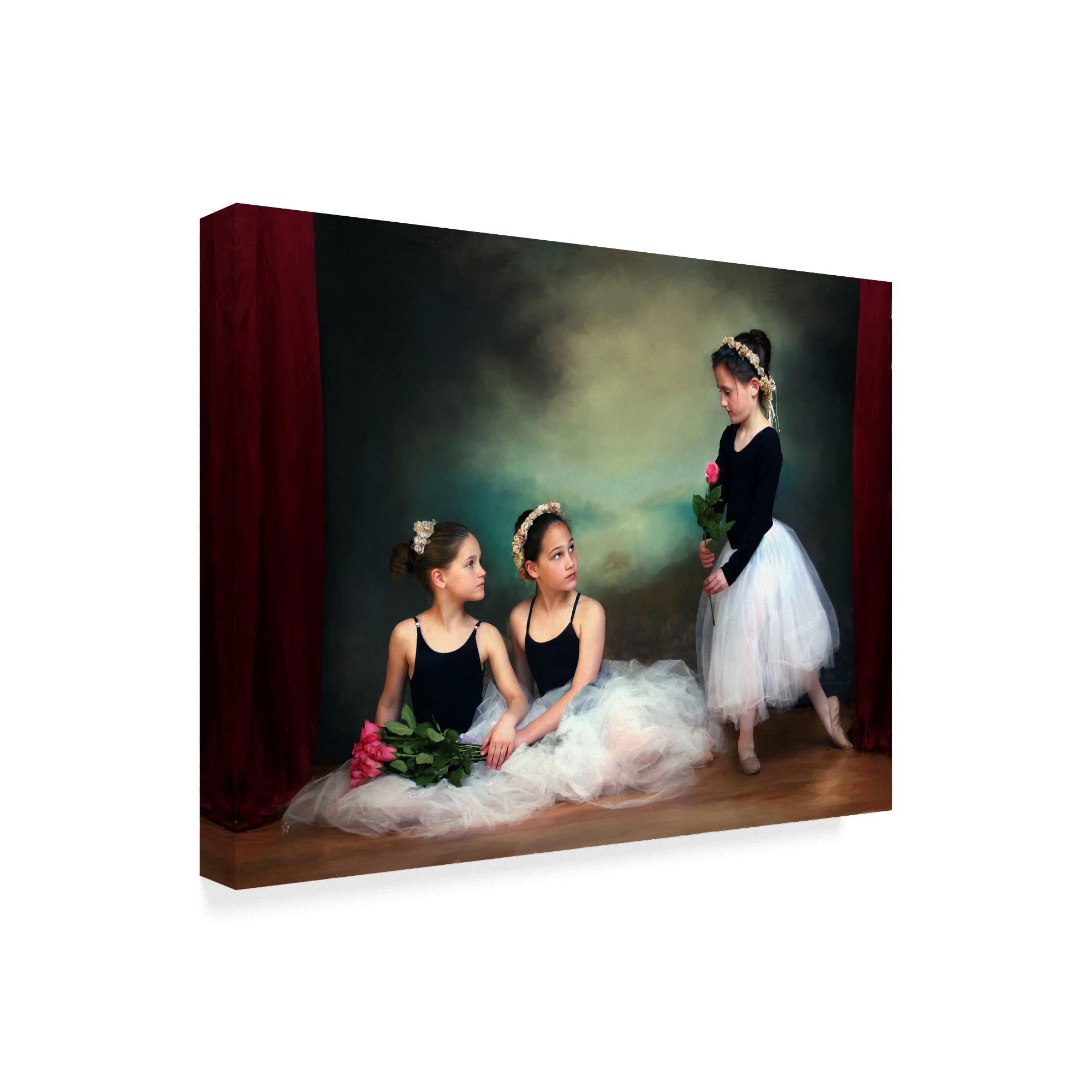 Trademark Fine Art 'Three Ballerinas' Canvas Art by Sharon Forbes
