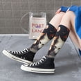 thumbnail image 3 of Lsque Flower Cat Couple Printed Crew Socks Men's Women's LightWeight Thin Casual Calf Socks ,Knee High Socks,Cotton Socks, 3 of 9