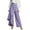 Light Violet, variant on Asymmetrical Wrap Front Linen Pants for Women High Waist Wide Leg Summer Casual Streetwear Trousers