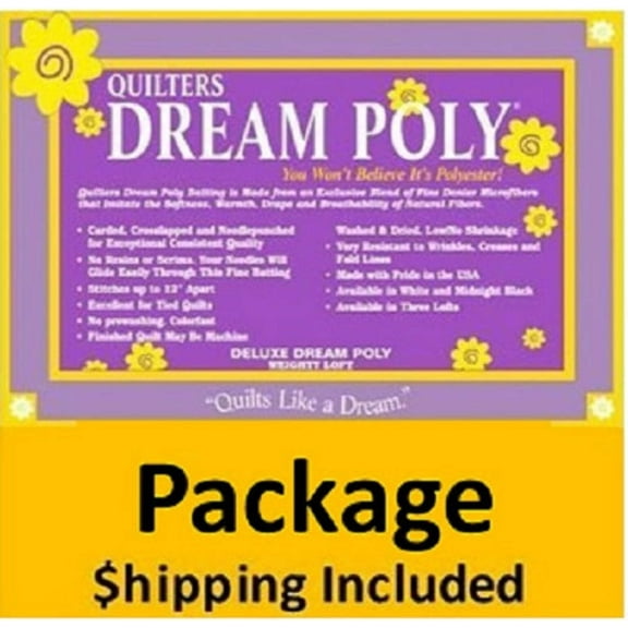 P6Q  Dream Poly Deluxe Batting (Case(4), Queen 108 in x 93 in) shipping included*
