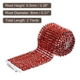 thumbnail image 2 of Unique Bargains Red Sew Stitch on Cone Spikes Studs Plastic Flat Back Spike Rivet Punk Trim Ribbon (2 Yards), 2 of 6