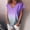 Purple, variant on SELONE Plus Size Tops for Women Short Sleeve Tops Blouses Regular Fit T Shirts Pullover Tees Tops Gradient T-Shirts V Neck Tops Blouses T Shirts Easy Care Soft Breathable Pullover Tops Purple XXXL