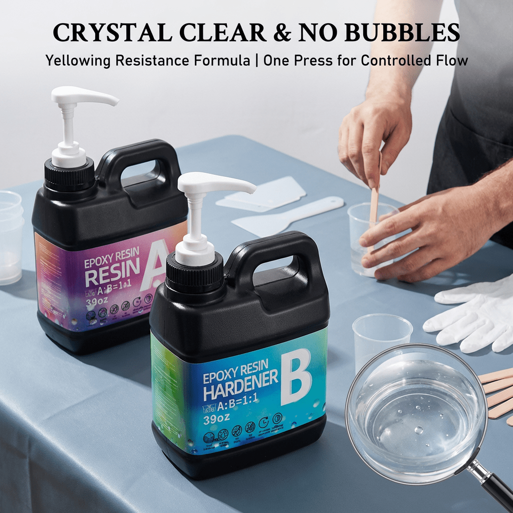 Epoxy Resin 78OZ with 250g Resin Remover，Newly Formulated Crystal Clear Resin, Strong, Bubble-Free, Anti-Yellowing Art Resin That, Suitable for Casting, DIY, Molds, Jewelry, Easy to Mix 1:1 Ratio