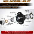 thumbnail image 5 of 2 Sets Trailer Hub kit 5 Bolt 4.5", Trailer Axle Kit for 3500 lbs 5 Lug Trailer Hub Fit 1-1/16'' to 1-3/8" Spindle Boat Trailer, with L44649 L68149 Bearing Kits, Dust Cap and Rubber Plug, 5 of 7