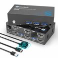 thumbnail image 1 of Conmutador KVM HDMI USB 3.0 Hearvo para 2 monitores 4K @60Hz, 1 of 8
