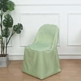 thumbnail image 4 of Efavormart 10PCS Sage Green Linen Polyester Folding Chair Cover Dinning Chair Slipcover For Wedding Party Event Banquet Catering, 4 of 6