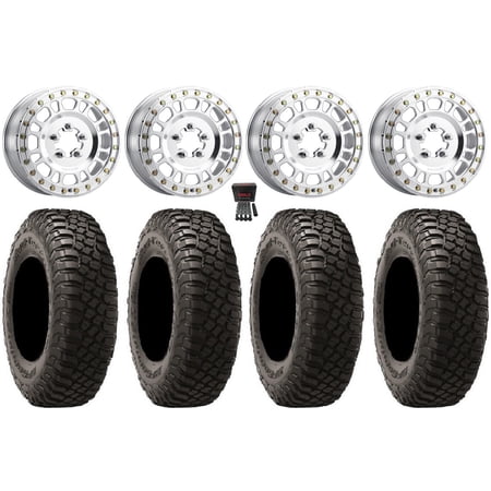 Method 412 15×6 Wheels Raw (5+1) 32 BFG KM3 Tires Polaris RZR Turbo R & Pro R Ranger 1500 Xpedition