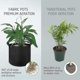 thumbnail image 3 of Paquete de 5 bolsas de fieltro para cultivo, cubos para plantas, hermosa bolsa de cultivo para jardinería, 11 Feliz Sencillez, 3 of 4