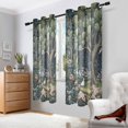 thumbnail image 2 of Yayeee Window Curtains Light Filtering 63"x52" Grommet Panel Pair Home Living Room Decor, Green Forest Scene, 2 of 7