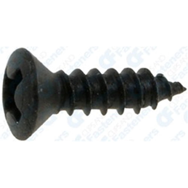 100#6 X 1/2" Phillips Oval Head Tapping Screws Black