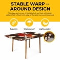 thumbnail image 4 of Japanese Style Table Cloths for 3 Foot Rectangle Tables, Modern Cranes Cherry Flower Wave Brown Patio Waterproof Elastic Fitted Tablecloths, Washable Rectangular Table Cover for Camping, 4 of 8