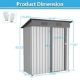 thumbnail image 2 of SYNGAR 5' x 3' Outdoor Storage Shed, Metal Garden Shed with Single Lockable Door, Tools Storage Shed for Backyard, Patio, Lawn, D6642, 2 of 9