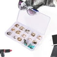 thumbnail image 7 of NeveLance Jewelry Storage Box 4 Pieces , Plastic Jewelry Box 15 Grids with Removable Partition Earring Storage Box, 7 of 7