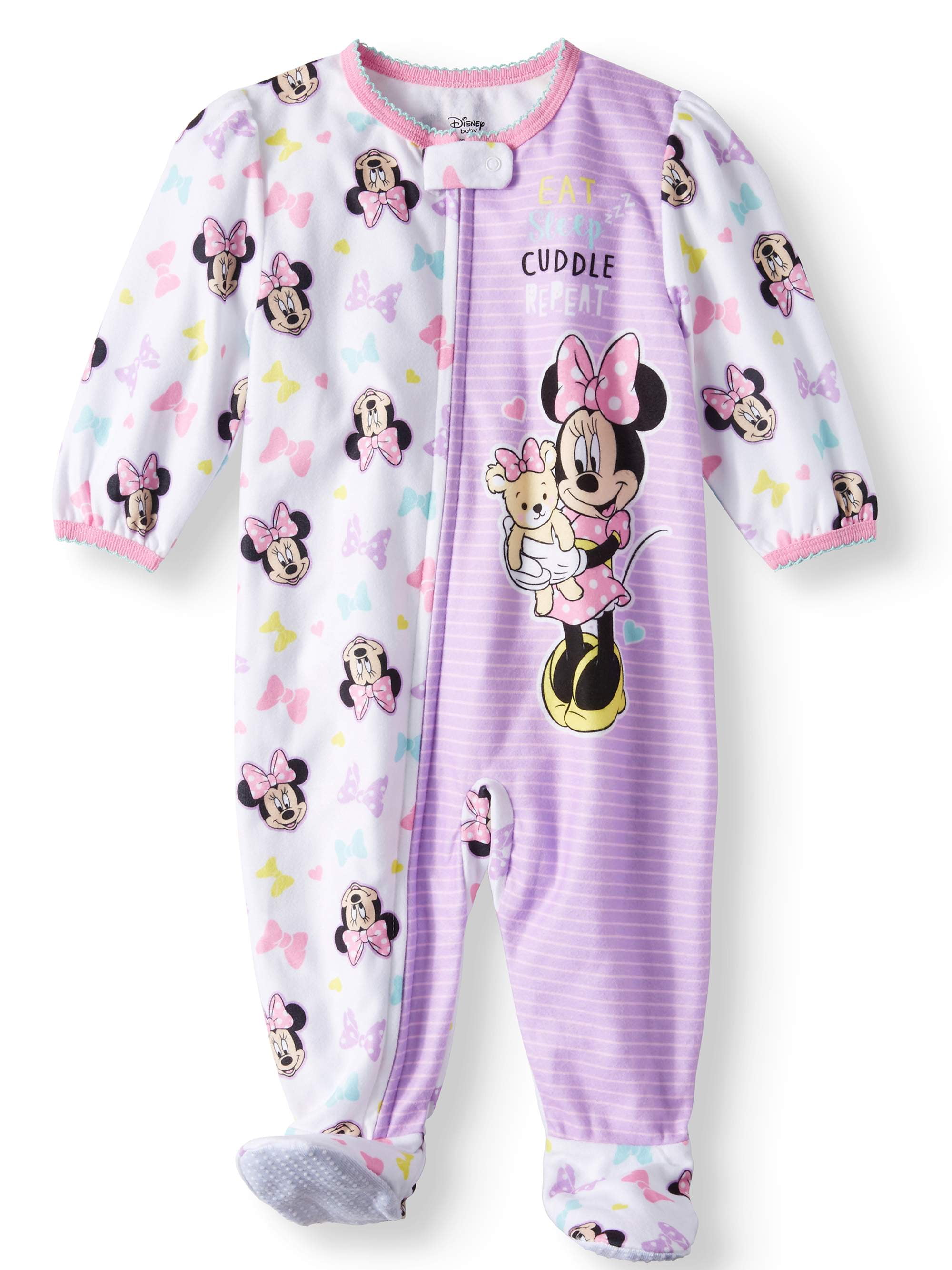 Minnie Mouse Microfleece Footed Blanket Sleeper (Baby Girls)