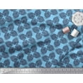 thumbnail image 2 of Soimoi Japan Crepe Satin Fabric Floral Block Print Fabric by Yard 42 Inch Wide, 2 of 3