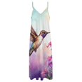 thumbnail image 4 of Flower Hummingbird Sleeveless Dress Women's Luxury Party Dress Birthday Dresses for Women, 4 of 7