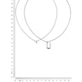 thumbnail image 4 of Time and Tru Silvertone Rolo Chain 2 Row Initial "U" Pendant Necklace, 4 of 6