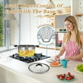 thumbnail image 5 of 6 Quart Stainless Steel Stockpot with Deep Fryer Basket, Stainless Steel Pot with Lid, 6QT Large Stock Pot, Induction Ready, Compatible with All Stoves, Dishwasher Safe, 5 of 6