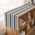 thumbnail image 6 of Table Runners 72 Inches Long Dress Scarves, Khaki Grey Striped Farmhouse Kitchen/Dining Table Runner, Coffee Tablerunners, Navy Blue Farmhouse Stripes Abstract Art 13x72 Inch, 6 of 9