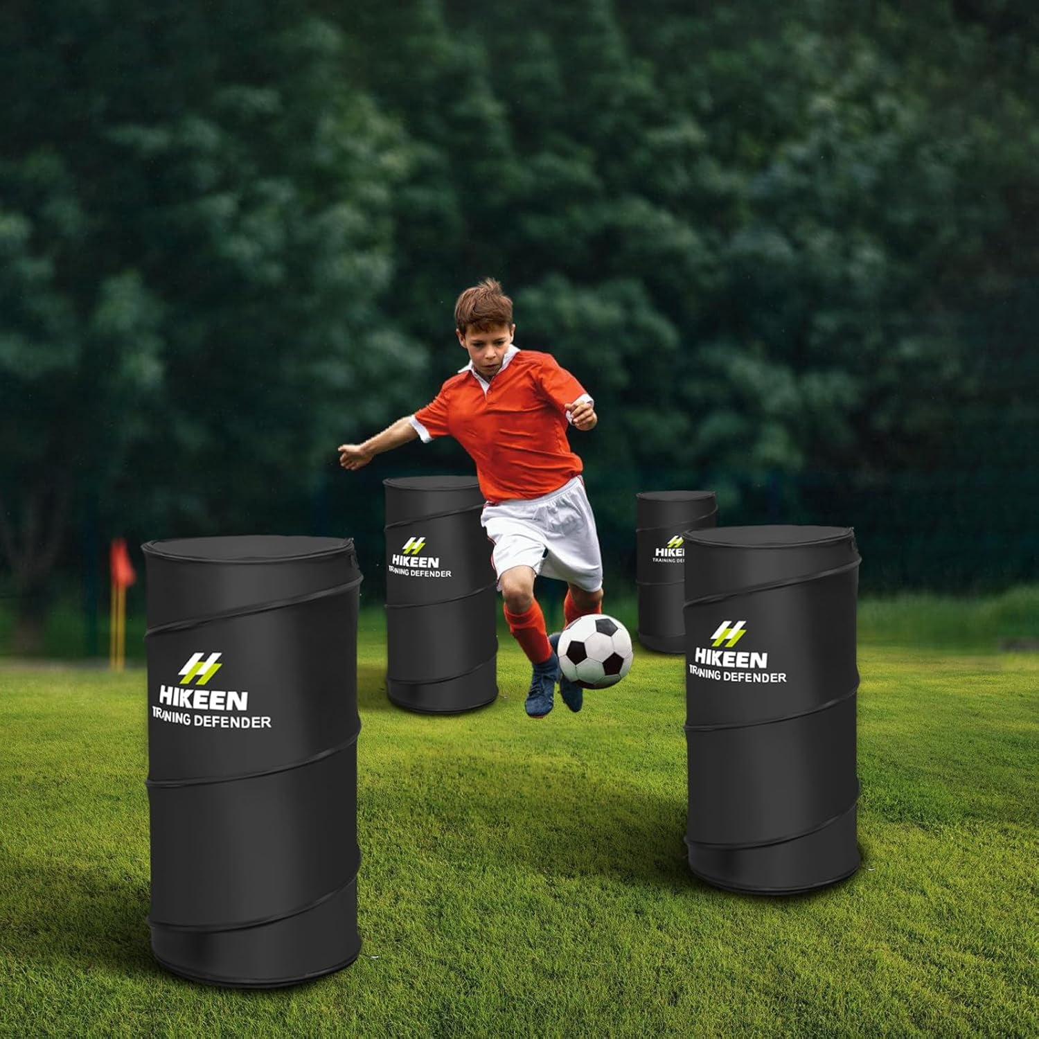 Adoreal Basketball Defender Dummy 4 Pack - Pop Up Safely Simulate Defender - Foldable Training Equipment for Basketball, Soccer, Football and More