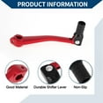 thumbnail image 3 of Folding Motorcycle Gear Shifter Lever for Bosuer 125 Aluminum Alloy Pedal Shift Lever Arm Red Lever Black Head, 3 of 6