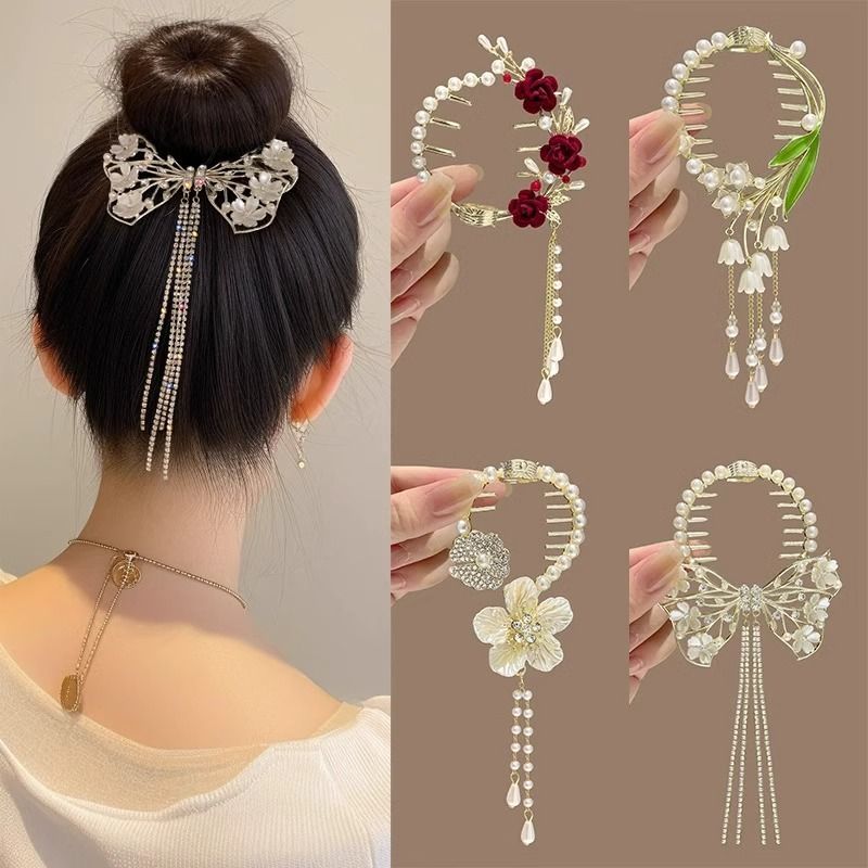 EKE Women’s Hair Clip Vintage Retro Back-Wear Elegant Hair Accessory with Fashion Texture