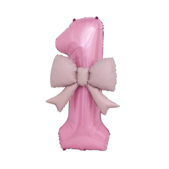 Bowknot Number Shape Balloon 40Inch Oversize Aluminum Foil Balloon For Birthday Wedding Anniversary Decoration
