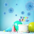 thumbnail image 3 of Bolas de papel con pompón Yuarrent decoraciones de fiesta Azul 14 pulgadas 0 Uds., 3 of 6