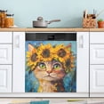 thumbnail image 5 of Dishwasher Magnetic Sticker 23x26 Inch Refrigerator Magnetic Sticker Washing Machine Magnetic Sticker Kitchen Panel Magnetic Sticker Home Decor Beautiful Sunflower Cat, 5 of 6