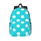 thumbnail image 1 of Easygdp Aqua And White Polka Dot Mochila Ligera de 15 Pulgadas para Estudiantes, Mochila Cómoda para la Escuela y Viajes, Correas Ajustables, 1 of 6