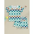 thumbnail image 2 of Toddler Baby Boys Shorts Set Crew Neck Short Sleeve T-shirt Tops with Shorts, 2 of 8