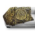 thumbnail image 3 of Steampunk Soft Flannel Fleece Blanket, Vintage Machinery Close up Image Print with Rusty Mechanical Elements, Cozy Plush for Indoor and Outdoor Use, 60" x 80", Yellow Grey Dark Brown, by Ambesonne, 3 of 6