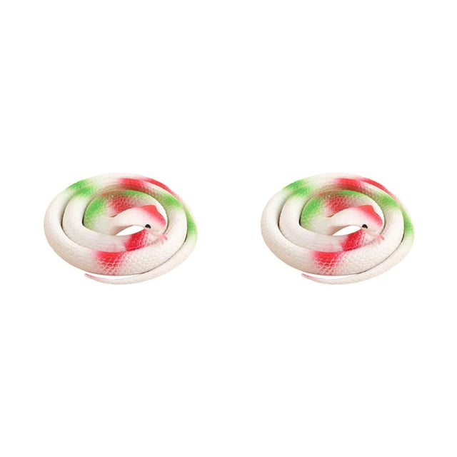 Vogacara Serpientes de goma Juguetes novedosos Cosas extrañas Gran regalo Bromas Favores Herramienta práctica complicada Decoración de Halloween Blanco Type2 NO2 Vogacara CBP222425